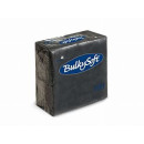 BulkySoft 24x24 schwarz 1/4F Cocktailserviette 2lg 100Stk